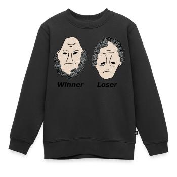 Winner Loser black - Kids Premium Organic Sweatshirt - black - Front - AI Model Kid Female (0cm)