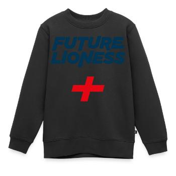 Zukünftige Löwin - Kinder Premium Organic Sweatshirt - Schwarz - Vorne - AI Model Kid Female (0cm)