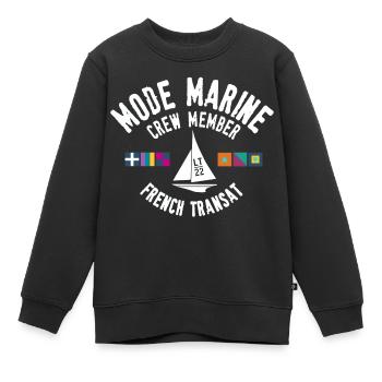 Marine-Besatzungsmodus - Kinder Premium Organic Sweatshirt - Schwarz - Vorne - AI Model Kid Female (0cm)