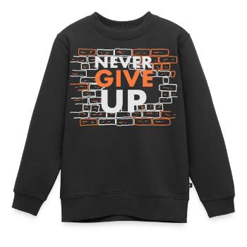 Gib niemals auf - Kinder Premium Organic Sweatshirt - Schwarz - Vorne - AI Model Kid Female (0cm)