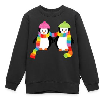 Christmas Pengus - Soul Relatives - Kids Premium Organic Sweatshirt - black - Front - AI Model Kid Female (0cm)