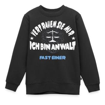 Fast ein Anwalt - Kinder Premium Organic Sweatshirt - Schwarz - Vorne - AI Model Kid Female (0cm)
