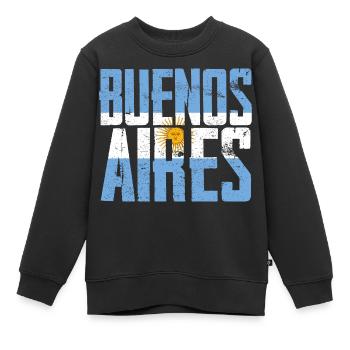 Buenos Aires Argentine - Sweat Premium enfant bio - noir - Devant - AI Model Kid Female (0cm)