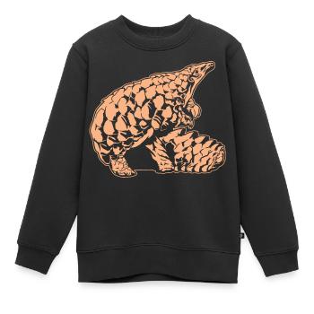 Cool Pangolin Sketch Graphic Wildlife Creature - Sweat Premium enfant bio - noir - Devant - AI Model Kid Female (0cm)