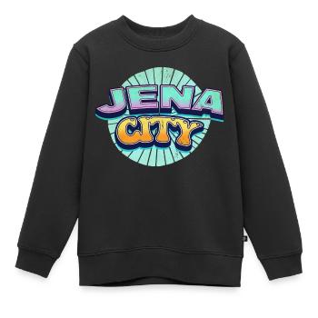 Jena Allemagne Ville Police Pop Art Bande dessinée - Sweat Premium enfant bio - noir - Devant - AI Model Kid Female (0cm)