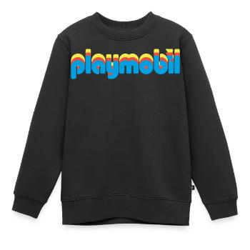 Playmobil Logo Classique Couleurs Pastel - Sweat Premium enfant bio - noir - Devant - AI Model Kid Female (0cm)