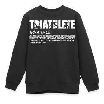 Triathlon Bedeutung - Kinder Premium Organic Sweatshirt - Schwarz - Vorne - AI Model Kid Female (0cm)