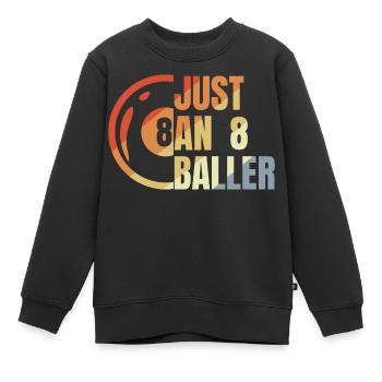 Billard 8 Ball - Kinder Premium Organic Sweatshirt - Schwarz - Vorne - AI Model Kid Female (0cm)