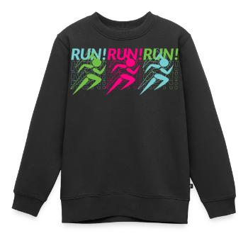 Joggen, Lauftraining, Sportler - Kinder Premium Organic Sweatshirt - Schwarz - Vorne - AI Model Kid Female (0cm)