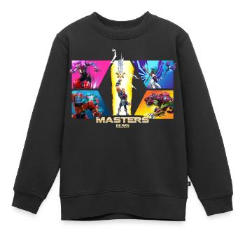 Masters Of The Universe He-Man Et Équipe - Sweat Premium enfant bio - noir - Devant - AI Model Kid Female (0cm)