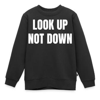 Regarder vers le haut et non vers le bas - Sweat Premium enfant bio - noir - Devant - AI Model Kid Female (0cm)