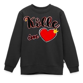 Carnival - Cologne - Kölle Alaaf - Cologne - Heart - Kids Premium Organic Sweatshirt - black - Front - AI Model Kid Female (0cm)