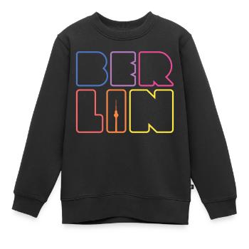 Berlin Kreuzberg Capital Souvenir Berlin - Sweat Premium enfant bio - noir - Devant - AI Model Kid Female (0cm)
