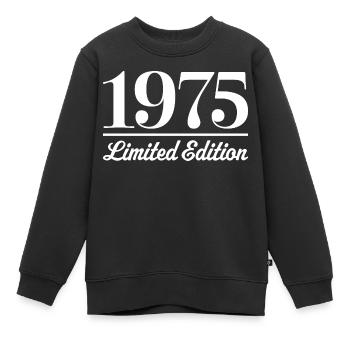 1975 Édition limitée - Sweat Premium enfant bio - noir - Devant - AI Model Kid Female (0cm)
