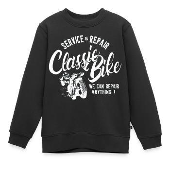 Classic Bike Service Reparatur - Kinder Premium Organic Sweatshirt - Schwarz - Vorne - AI Model Kid Female (0cm)