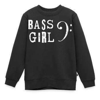 Fille basse - Sweat Premium enfant bio - noir - Devant - AI Model Kid Female (0cm)