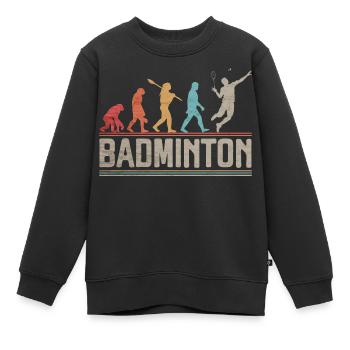 Entwicklung von Badminton Funny Shuttlecocks Birdie - Kinder Premium Organic Sweatshirt - Schwarz - Vorne - AI Model Kid Female (0cm)