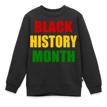 Black history month - Kinder Premium Organic Sweatshirt - Schwarz - Vorne - AI Model Kid Female (0cm)