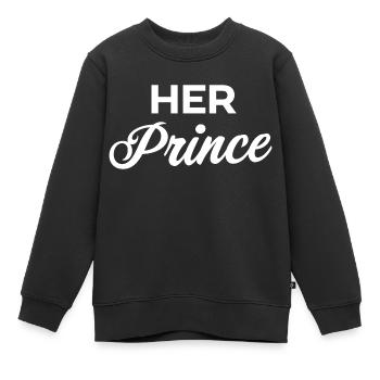 Ihr Prinz - Kinder Premium Organic Sweatshirt - Schwarz - Vorne - AI Model Kid Female (0cm)