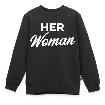 Ihre Frau - Kinder Premium Organic Sweatshirt - Schwarz - Vorne - AI Model Kid Female (0cm)
