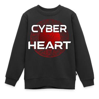 Cyber Heart - red - Kids Premium Organic Sweatshirt - black - Front - AI Model Kid Female (0cm)
