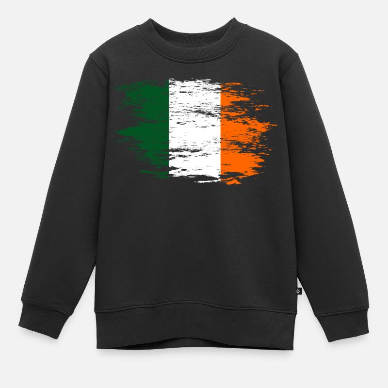 Drapeau de l’Irlande utilisé - Sweat Premium enfant bio - noir
