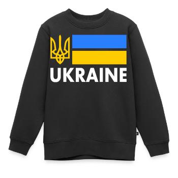 Ukraine - Kinder Premium Organic Sweatshirt - Schwarz - Vorne - AI Model Kid Female (0cm)