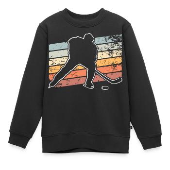 Eishockey  - Kinder Premium Organic Sweatshirt - Schwarz - Vorne - AI Model Kid Female (0cm)