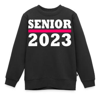 Senior 2023 - Kinder Premium Organic Sweatshirt - Schwarz - Vorne - AI Model Kid Female (0cm)