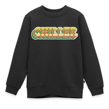 Refroidisseur Vintage - Sweat Premium enfant bio - noir - Devant - AI Model Kid Female (0cm)