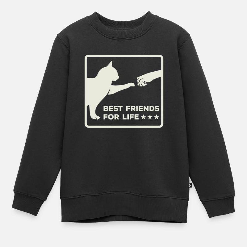 Cat Cats Citation Best Cat Friends Gift - Sweat Premium enfant bio - noir