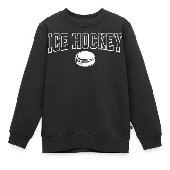 Eishockey  - Kinder Premium Organic Sweatshirt - Schwarz - Vorne - AI Model Kid Female (0cm)