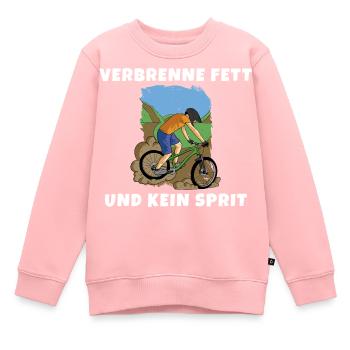 Verbrenne Fett und kein Sprit Eine nachhaltige Art - Kinder Premium Organic Sweatshirt - Rosa - Vorne - AI Model Kid Female (0cm)