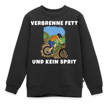 Verbrenne Fett und kein Sprit Eine nachhaltige Art - Kinder Premium Organic Sweatshirt - Schwarz - Vorne - AI Model Kid Female (0cm)