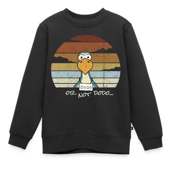 Rétro Cartoon Dodo ou pas Théâtre Wordplay - Sweat Premium enfant bio - noir - Devant - AI Model Kid Female (0cm)