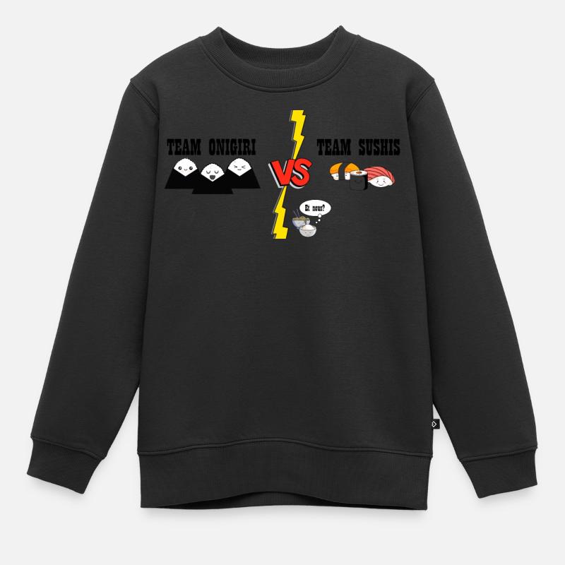 TEAM ONIGIRI VS TEAM SUSHI - Sweat Premium enfant bio - noir