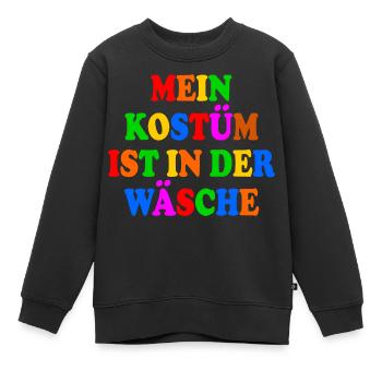 mein kostüm ist in der wäsche - Kinder Premium Organic Sweatshirt - Schwarz - Vorne - AI Model Kid Female (0cm)