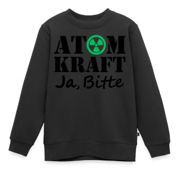 Atomkraft, Ja bitte, Ja zu Kernenergie - Kinder Premium Organic Sweatshirt - Schwarz - Vorne - AI Model Kid Female (0cm)