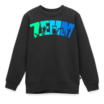 10 Geburtstag Junge 10 Jahre Baustelle Bauarbeiter - Kinder Premium Organic Sweatshirt - Schwarz - Vorne - AI Model Kid Female (0cm)