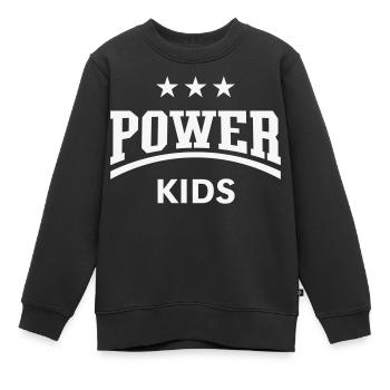 Power Kids (Enfants / Enfants / Frères et sœurs / F) - Sweat Premium enfant bio - noir - Devant - AI Model Kid Female (0cm)