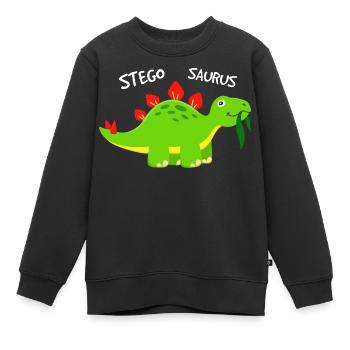 Stegosaurus Dino Kinder - Kinder Premium Organic Sweatshirt - Schwarz - Vorne - AI Model Kid Female (0cm)