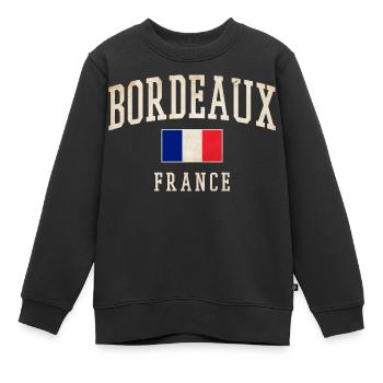 Bordeaux France - Kinder Premium Organic Sweatshirt - Schwarz - Vorne - AI Model Kid Female (0cm)