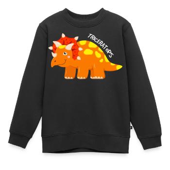 Tricératops - Sweat Premium enfant bio - noir - Devant - AI Model Kid Female (0cm)