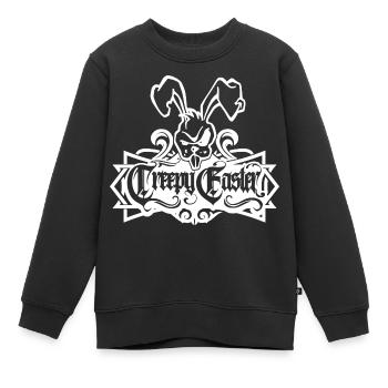Creepy Easter - Sweat Premium enfant bio - noir - Devant - AI Model Kid Female (0cm)