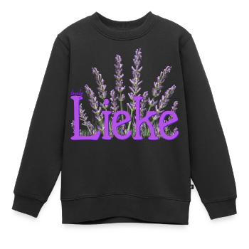 Lieke - Kinder Premium Organic Sweatshirt - Schwarz - Vorne - AI Model Kid Female (0cm)