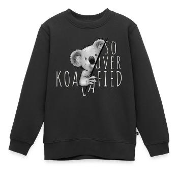 Si trop Koala Marsupial Confiant - Sweat Premium enfant bio - noir - Devant - AI Model Kid Female (0cm)