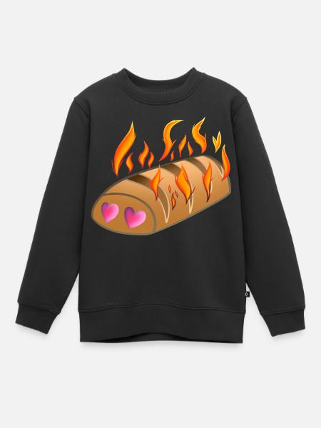 L'amour d'une brioche chaude ! Par Pousse2Bambou ! - Sweat Premium enfant bio - noir