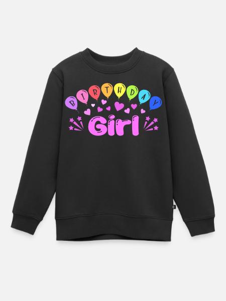 Fille d’anniversaire - Sweat Premium enfant bio - noir