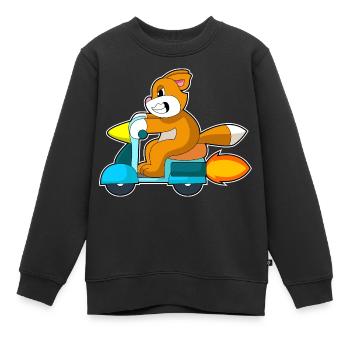 Scooter pour chat - Sweat Premium enfant bio - noir - Devant - AI Model Kid Female (0cm)