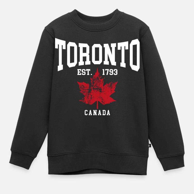 Toronto - Sweat Premium enfant bio - noir